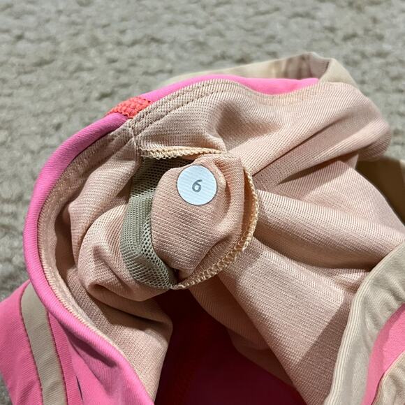 Lululemon Rack Pack Sports Bra Very Light Flare / Peach Fuzz Size 6 - Picture 4 of 5